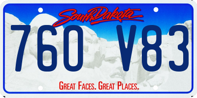 SD license plate 76OV83