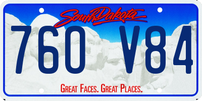 SD license plate 76OV84
