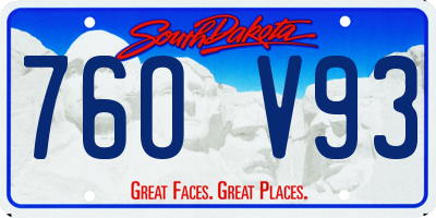 SD license plate 76OV93