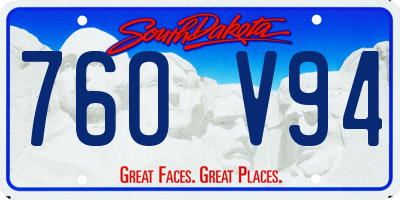 SD license plate 76OV94
