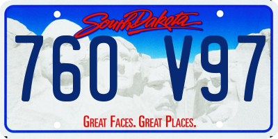 SD license plate 76OV97