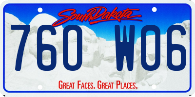 SD license plate 76OW06