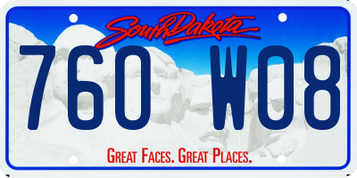 SD license plate 76OW08
