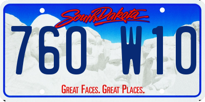 SD license plate 76OW10