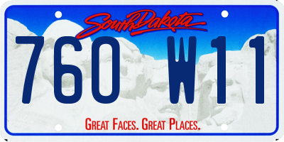 SD license plate 76OW11