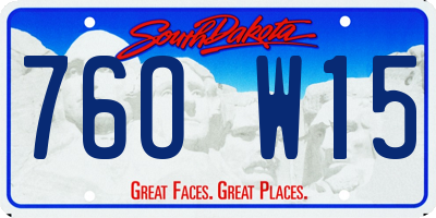 SD license plate 76OW15