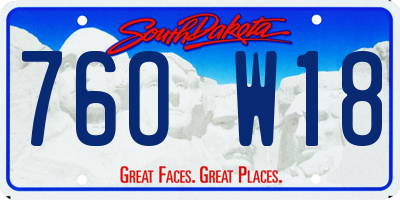 SD license plate 76OW18