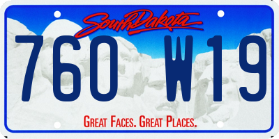 SD license plate 76OW19
