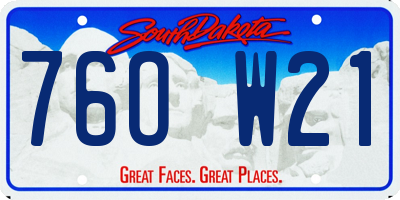SD license plate 76OW21