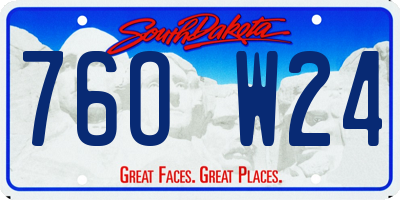SD license plate 76OW24