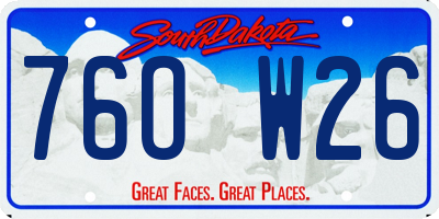 SD license plate 76OW26