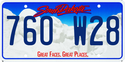 SD license plate 76OW28