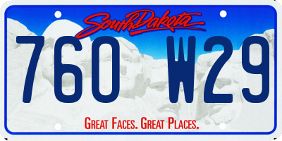 SD license plate 76OW29