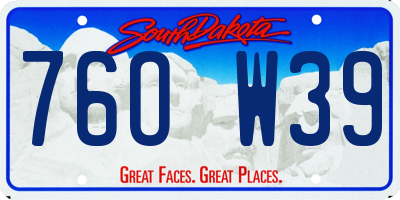 SD license plate 76OW39