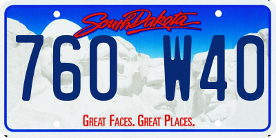 SD license plate 76OW40