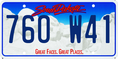 SD license plate 76OW41