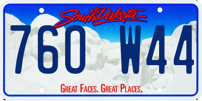 SD license plate 76OW44
