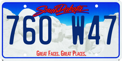 SD license plate 76OW47