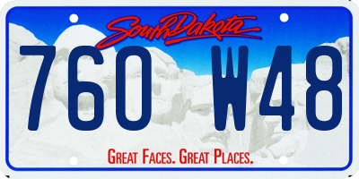SD license plate 76OW48