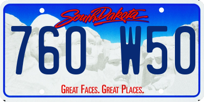 SD license plate 76OW50