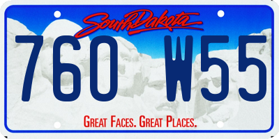 SD license plate 76OW55