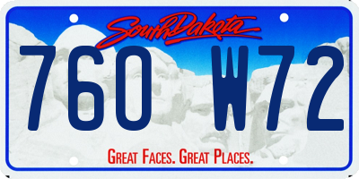 SD license plate 76OW72