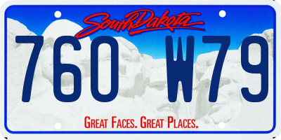 SD license plate 76OW79