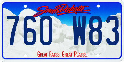 SD license plate 76OW83
