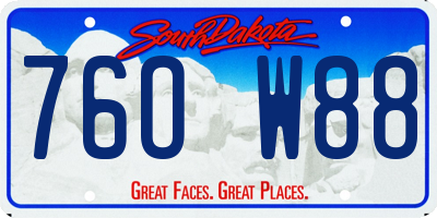 SD license plate 76OW88