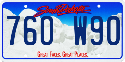SD license plate 76OW90