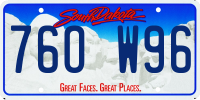 SD license plate 76OW96