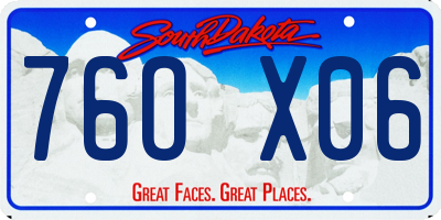 SD license plate 76OX06