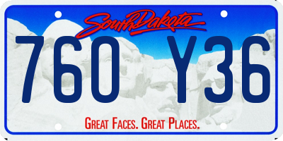 SD license plate 76OY36