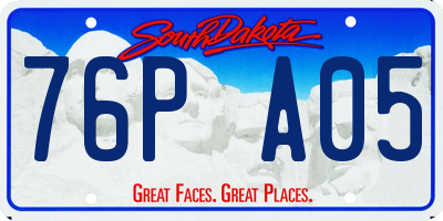 SD license plate 76PA05