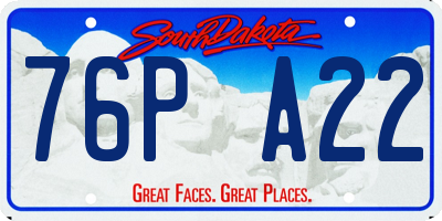 SD license plate 76PA22