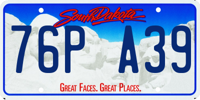 SD license plate 76PA39