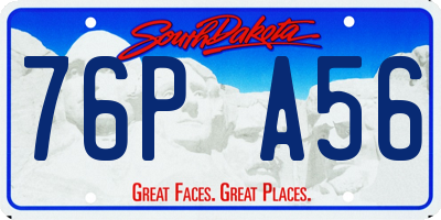 SD license plate 76PA56