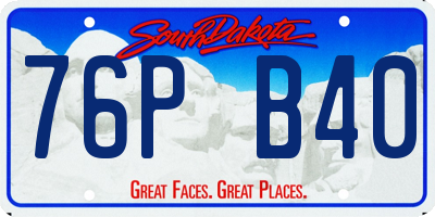 SD license plate 76PB40