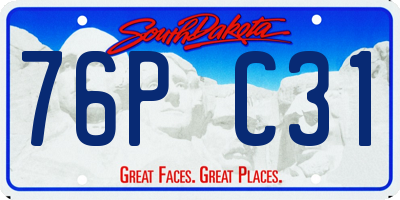 SD license plate 76PC31