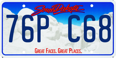 SD license plate 76PC68