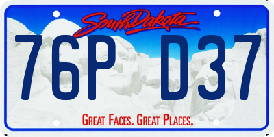 SD license plate 76PD37