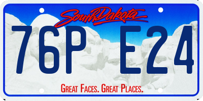 SD license plate 76PE24