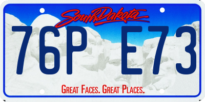 SD license plate 76PE73