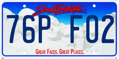 SD license plate 76PF02