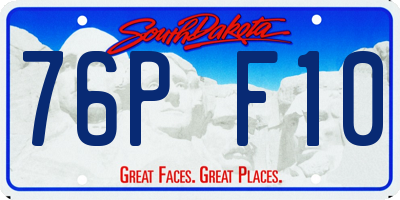 SD license plate 76PF10