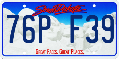 SD license plate 76PF39