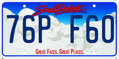 SD license plate 76PF60