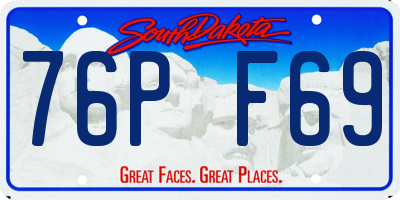 SD license plate 76PF69