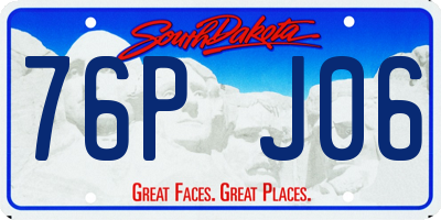 SD license plate 76PJ06