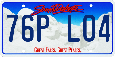 SD license plate 76PL04